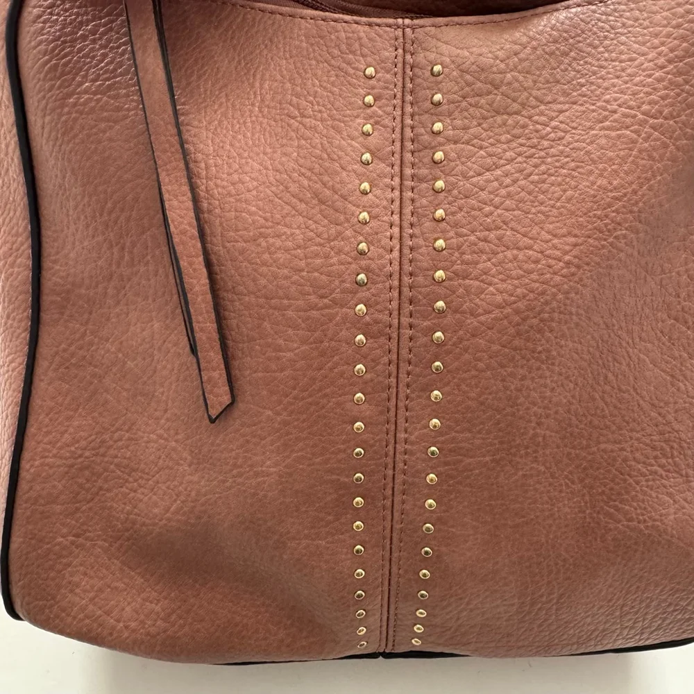 Montana West Hobo Crossbody Shoulder Bag Pink Studded Faux Leather Southwestern